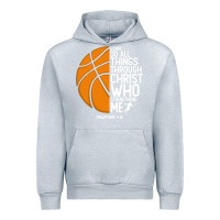 Heather Grey christian basketball i can do all things through christ philippians 41 Urban Hoodie - linhVisuals