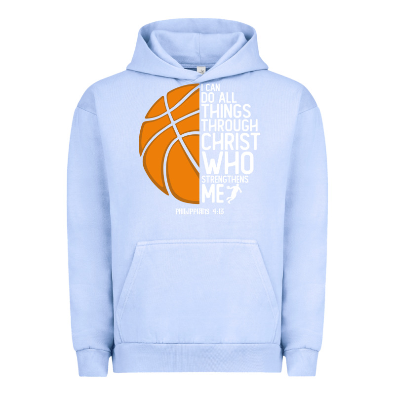 Christian Basketball I Can Do All Things Through Christ Philippians 41 Urban Hoodie by linhVisuals | Teevron