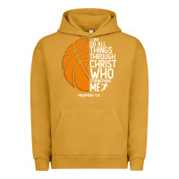 Pigment Peanut Butter christian basketball i can do all things through christ philippians 41 Urban Hoodie - linhVisuals