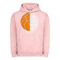 Pigment Salmon christian basketball i can do all things through christ philippians 41 Urban Hoodie - linhVisuals