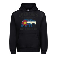 Black colorado is calling and i must go state flag with wild bear Urban Hoodie - linhVisuals