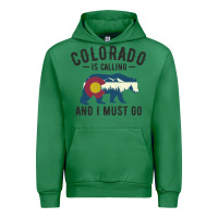 Emerald colorado is calling and i must go state flag with wild bear Urban Hoodie - linhVisuals