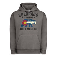 Pigment Tornado colorado is calling and i must go state flag with wild bear Urban Hoodie - linhVisuals