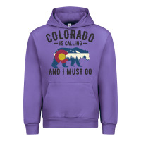 Tulip colorado is calling and i must go state flag with wild bear Urban Hoodie - linhVisuals