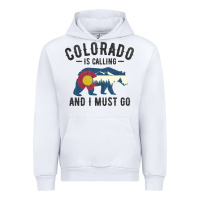 White colorado is calling and i must go state flag with wild bear Urban Hoodie - linhVisuals