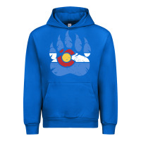 Cobalt colorado state flag bear paw print pocket place Urban Hoodie - linhVisuals