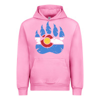 Fuchsia Pink colorado state flag bear paw print pocket place Urban Hoodie - linhVisuals