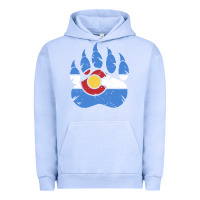 Pigment Grape Ice colorado state flag bear paw print pocket place Urban Hoodie - linhVisuals