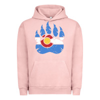 Pigment Salmon colorado state flag bear paw print pocket place Urban Hoodie - linhVisuals