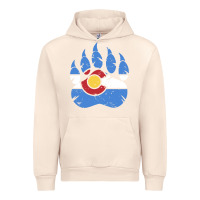 Sandshell colorado state flag bear paw print pocket place Urban Hoodie - linhVisuals
