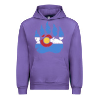 Tulip colorado state flag bear paw print pocket place Urban Hoodie - linhVisuals