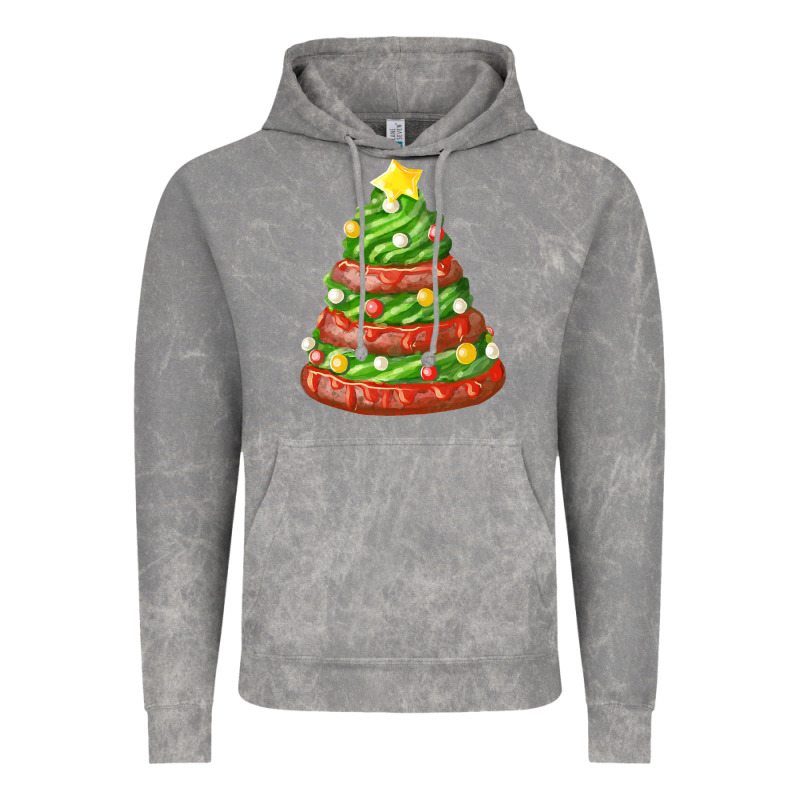 Green Chocolate Christmas Cookie Cake Vintage Hoodie by FaDigitalArtStudio | Teevron