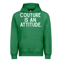 Emerald couture is an attitude fashion quote Urban Hoodie - linhVisuals
