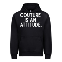 Black couture is an attitude fashion quote Urban Hoodie - linhVisuals