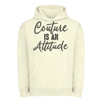 Pigment Pistachio couture is an attitude inspirational fashion quote cute lettering text Urban Hoodie - linhVisuals