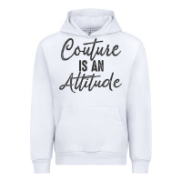 White couture is an attitude inspirational fashion quote cute lettering text Urban Hoodie - linhVisuals