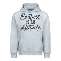 Heather Grey couture is an attitude inspirational fashion quote cute lettering text Urban Hoodie - linhVisuals