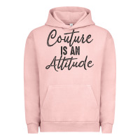 Pigment Salmon couture is an attitude inspirational fashion quote cute lettering text Urban Hoodie - linhVisuals