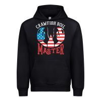 Black crawfish boil master american  flag us big red lobster design Urban Hoodie - linhVisuals
