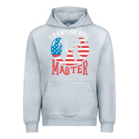 Heather Grey crawfish boil master american  flag us big red lobster design Urban Hoodie - linhVisuals