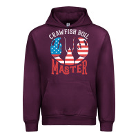 Mauve Wine crawfish boil master american  flag us big red lobster design Urban Hoodie - linhVisuals