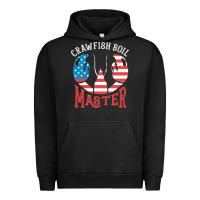 Pigment Black crawfish boil master american  flag us big red lobster design Urban Hoodie - linhVisuals