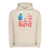 Pigment French Oak crawfish boil master american  flag us big red lobster design Urban Hoodie - linhVisuals