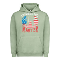 Pigment Oil Green crawfish boil master american  flag us big red lobster design Urban Hoodie - linhVisuals
