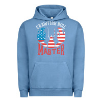 Pigment Pebble Blue crawfish boil master american  flag us big red lobster design Urban Hoodie - linhVisuals