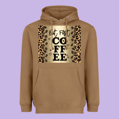 But First Coffee Heavyweight Hoodie Designed By Jahusdesignshop