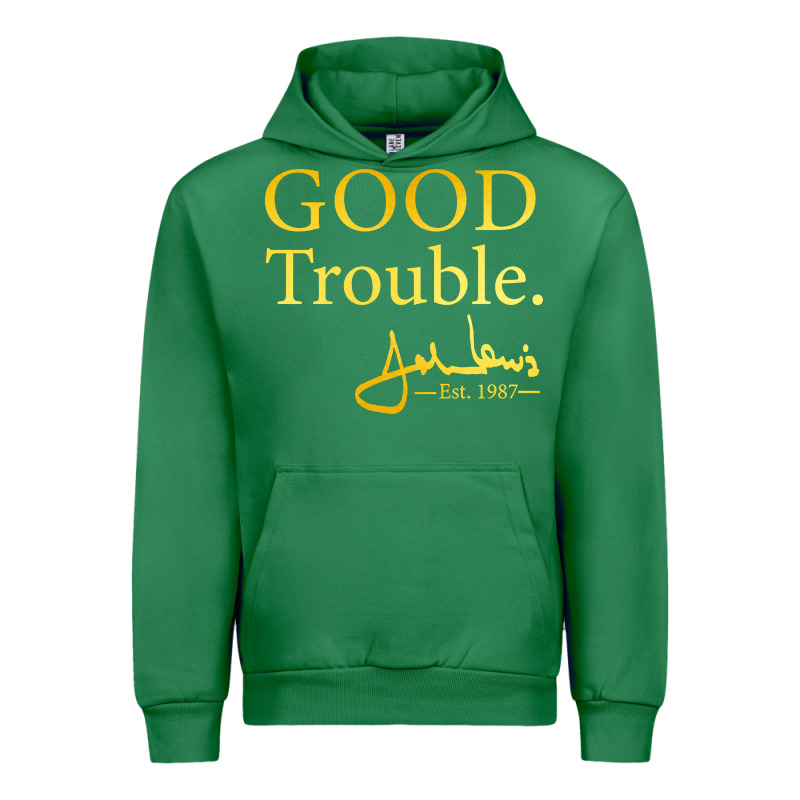 Good Trouble John Lewis Signature Urban Hoodie by linhVisuals | Teevron