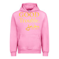 Fuchsia Pink good trouble john lewis signature Urban Hoodie - linhVisuals