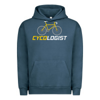 Pigment Midnight Navy cycologist funny cycling and bicycle sport design cycler humor gift bi Urban Hoodie - linhVisuals
