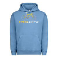 Pigment Pebble Blue cycologist funny cycling and bicycle sport design cycler humor gift bi Urban Hoodie - linhVisuals