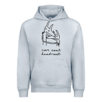 Heather Grey Car Seat Headrest Urban Hoodie - linhVisuals