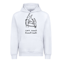 White Car Seat Headrest Urban Hoodie - linhVisuals