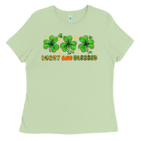 Matcha St. Patrick's Day lucky and blessed Ladies Tee - HowdyJamesFarm