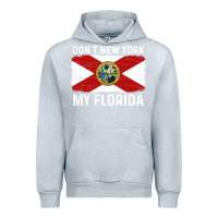 Heather Grey don't new york my florida vintage flag funny saying gift Urban Hoodie - linhVisuals