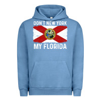 Pigment Pebble Blue don't new york my florida vintage flag funny saying gift Urban Hoodie - linhVisuals