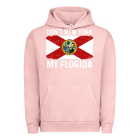 Pigment Salmon don't new york my florida vintage flag funny saying gift Urban Hoodie - linhVisuals