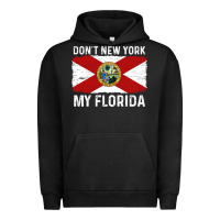 Pigment Black don't new york my florida vintage flag funny saying gift Urban Hoodie - linhVisuals