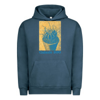 Pigment Midnight Navy galaxie 500 retro vintage look fan design Urban Hoodie - linhVisuals