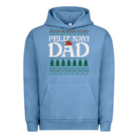 Pigment Pebble Blue feliz navi dad ugly christmas sweater funny spanish xmas pun gift for Urban Hoodie - linhVisuals