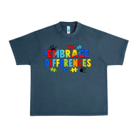 Midnight Navy Embrace differences Urban Heavy Tee - FaDigitalArtStudio