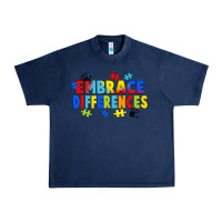 Navy Embrace differences Urban Heavy Tee - FaDigitalArtStudio