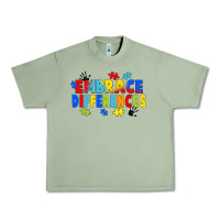 Oil Green Embrace differences Urban Heavy Tee - FaDigitalArtStudio