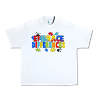 White Embrace differences Urban Heavy Tee - FaDigitalArtStudio