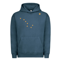 Pigment Midnight Navy flag of alaska Urban Hoodie - linhVisuals
