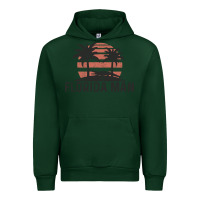 Forest Green florida man state funny meme vintage palm trees and sunset retro sun Urban Hoodie - linhVisuals