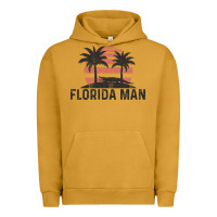 Pigment Peanut Butter florida man state funny meme vintage palm trees and sunset retro sun Urban Hoodie - linhVisuals